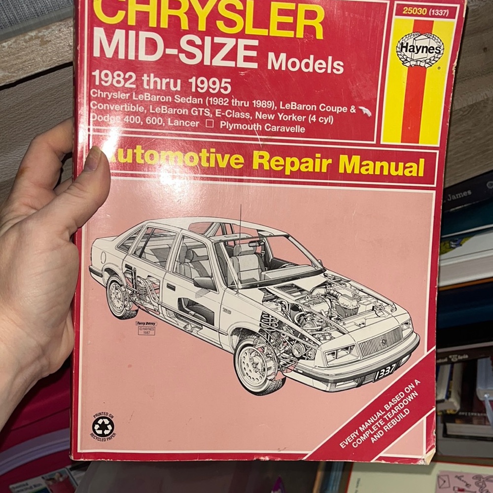 Haynes Chrysler 1982-1995 repair manual